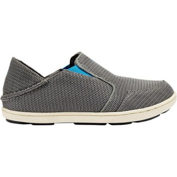 OluKai Nohea Mesh Boy's Supportive Slip On Hybrid Loafer Shoes Youth 5 Grey - Picture 11 of 11